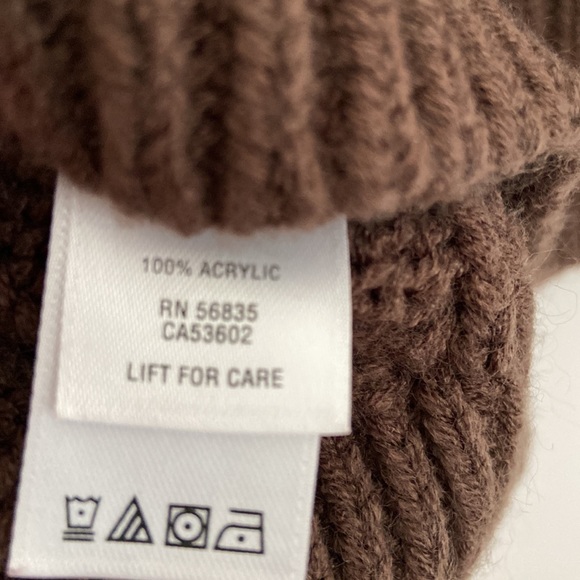 Cabela’s Hooded Sweater Knit Womens Small Brown/White Toggles Sherpa Lining - Picture 7 of 7